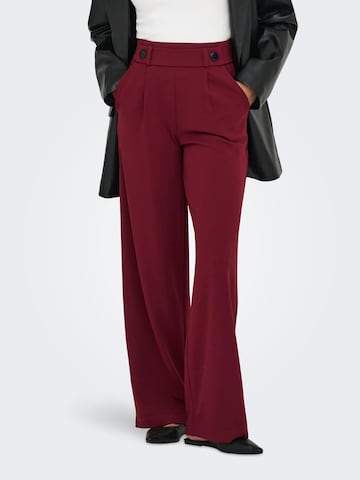 JDY Wide leg Bandplooibroek 'JDYGeggo' in Rood: voorkant
