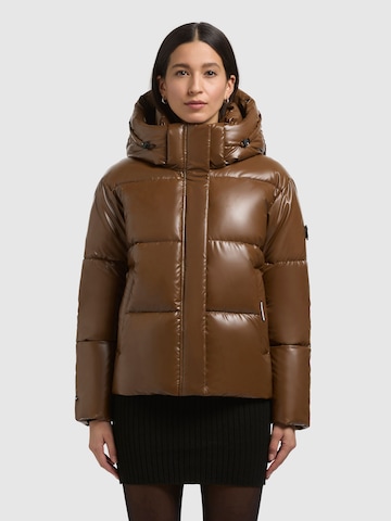 khujo Winterjacke 'DEVINA2' in Braun: Vorderseite