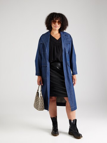 ONLY Carmakoma Bluse 'CARAnine' in Schwarz