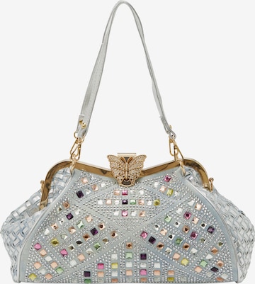Pochette di faina in blu: frontale