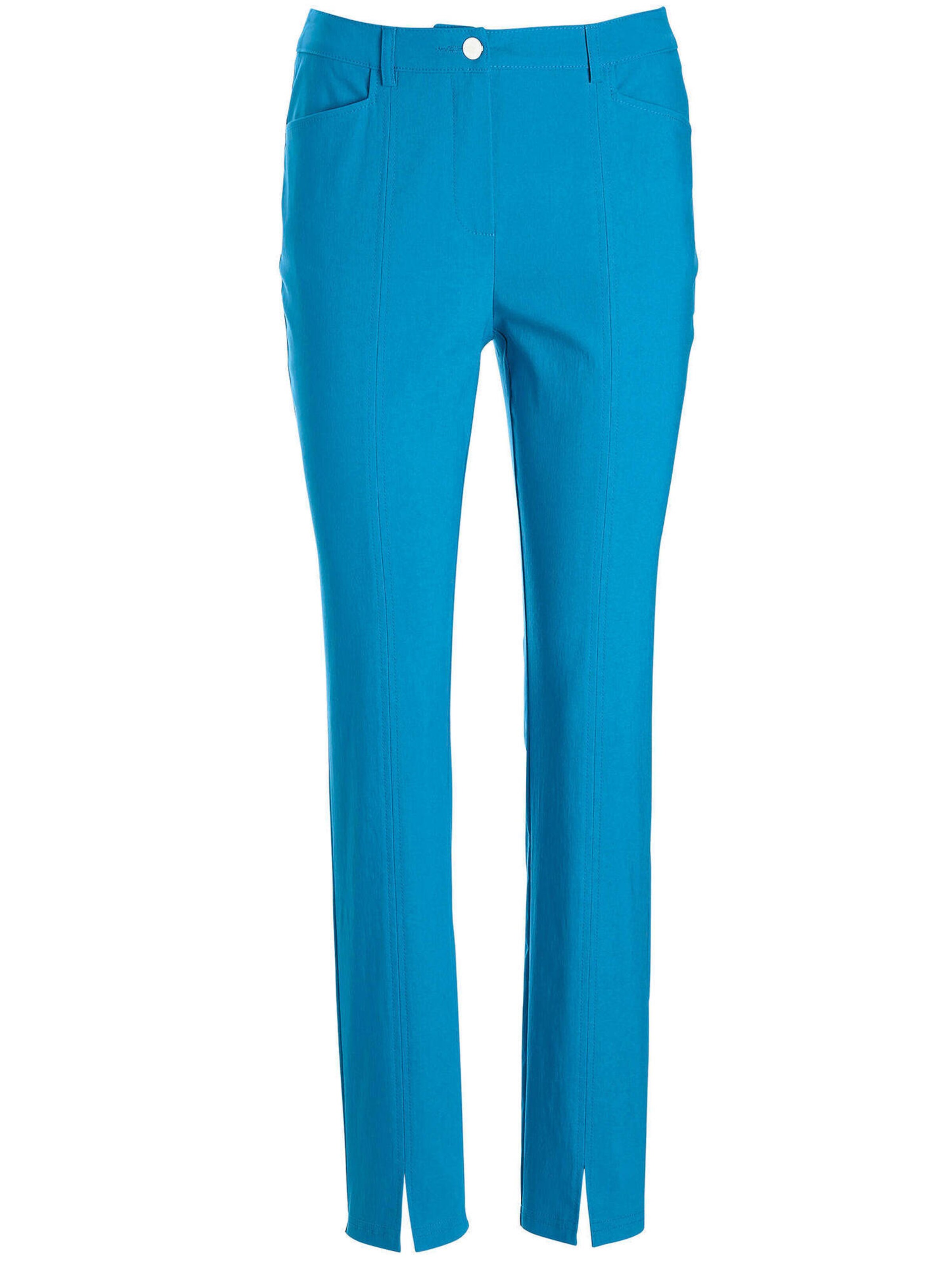 Goldner Slimfit Hose 'LOUISA' in Blau: Vorderseite