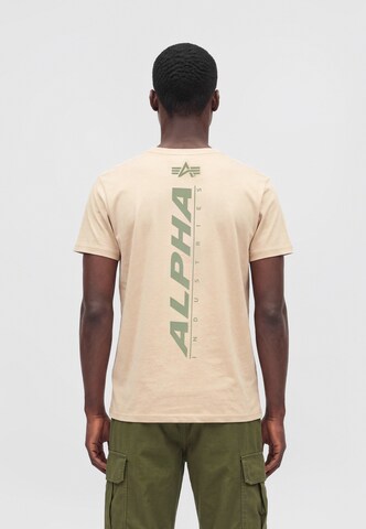 T-Shirt ALPHA INDUSTRIES en beige : devant