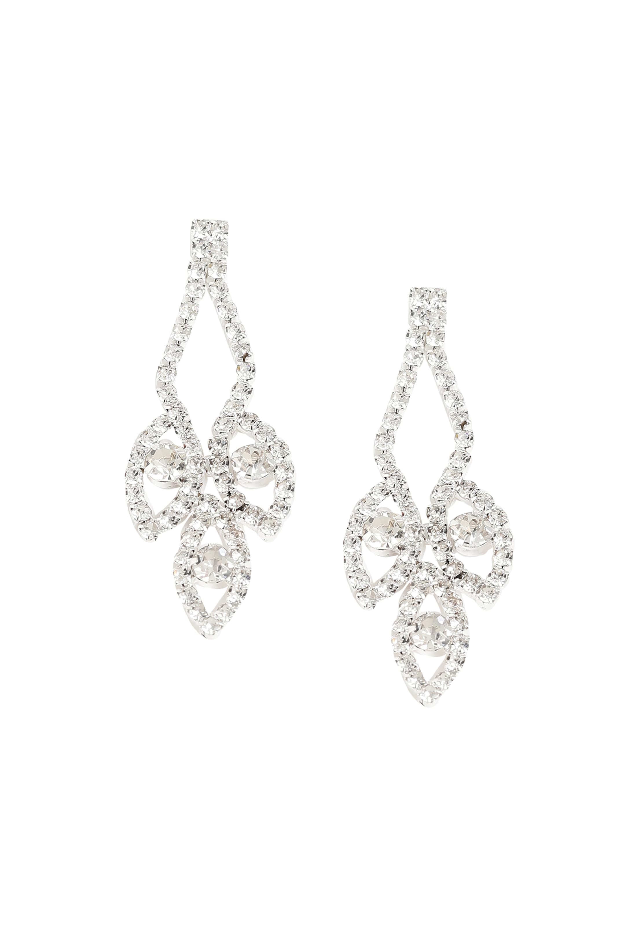 Boucles d'oreilles ' Janetta ' SOHI en argent : devant