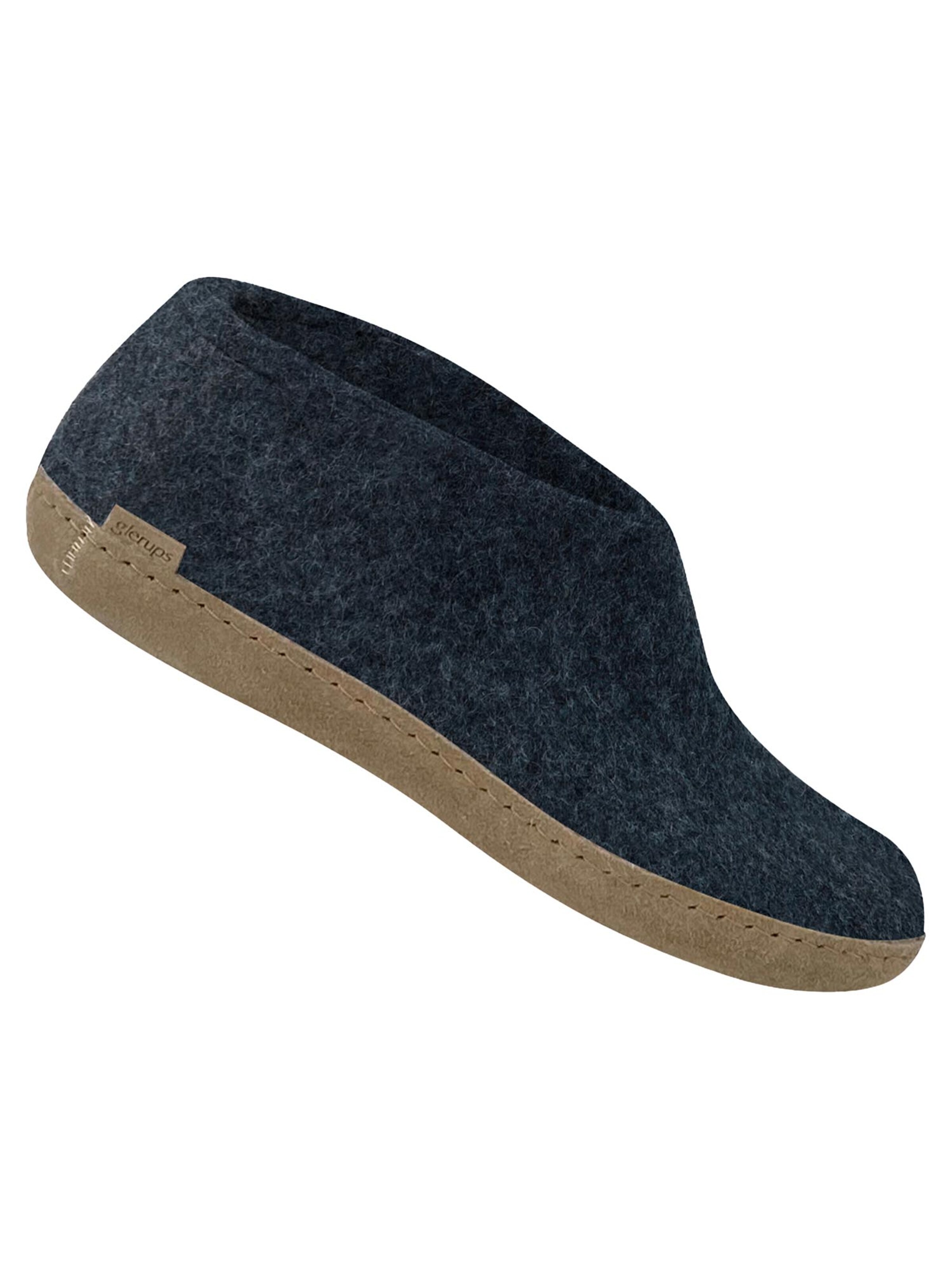 Glerups Slipper 'Ledersohle' in Blue
