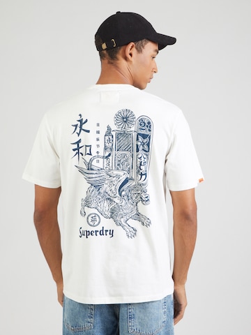 Superdry Μπλουζάκι 'Tokyo Narrative' σε λευκό: μπροστά