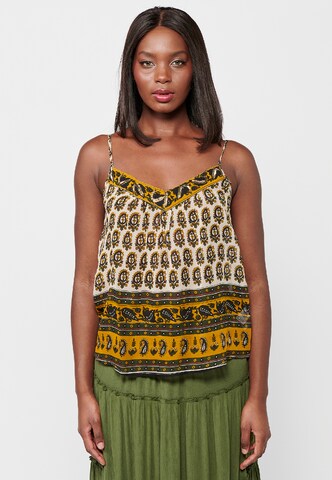 KOROSHI Blouse in Yellow: front