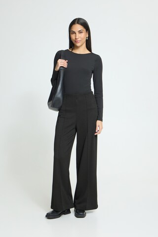 Wide Leg Pantalon 'KATE' ICHI en marron