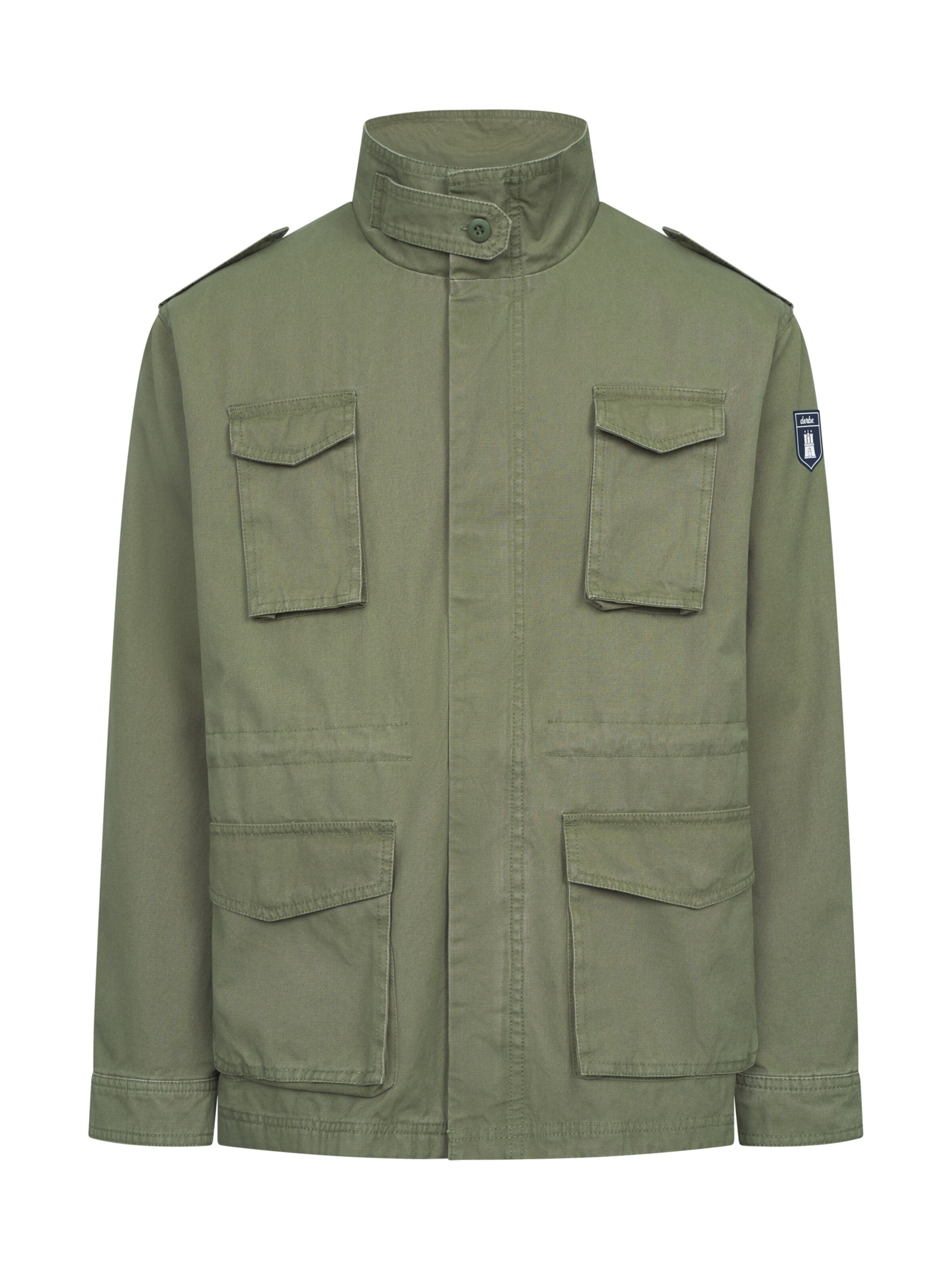 Derbe Between-Seasons Coat 'Milby' in Green: front