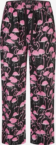 Pantalon de pyjama 'Greater Flamingos' Lousy Livin en noir : devant