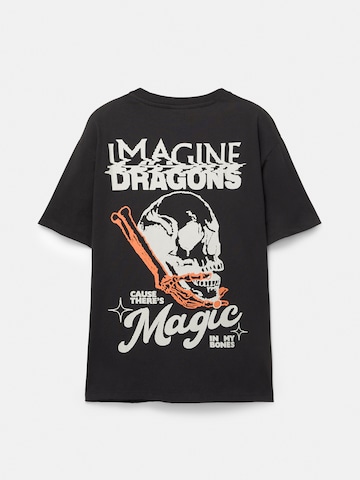 T-Shirt 'IMAGINE DRAGONS' Pull&Bear en gris
