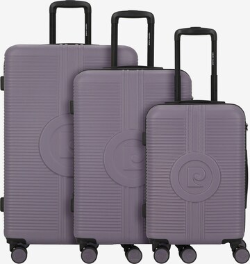 PIERRE CARDIN Suitcase Set in Purple: front