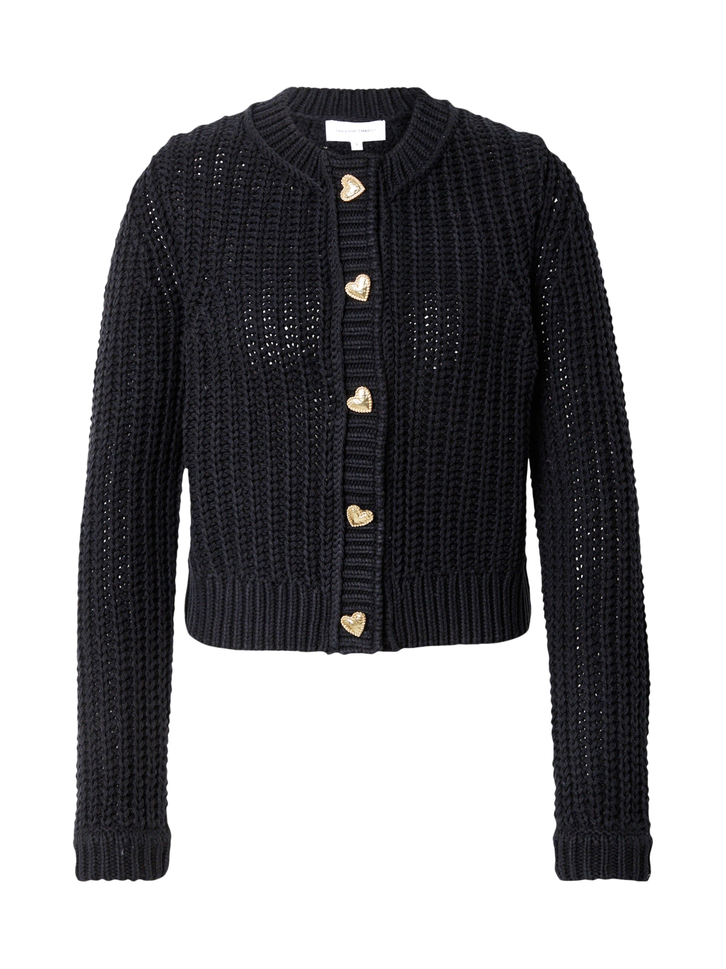 Fabienne Chapot Kardigán 'Sun' - Čierna: predná strana