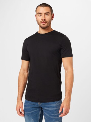 TOM TAILOR DENIM قميص بلون أسود: الأمام