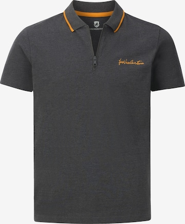 Jan Vanderstorm Poloshirt 'Johar' in Grau: Vorderseite