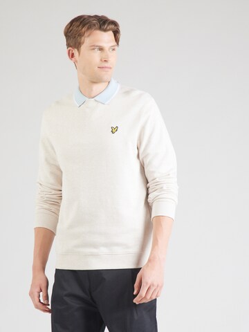 Sweat-shirt Lyle & Scott en beige : devant