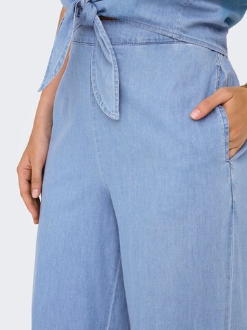 ONLY Wide leg Broek 'ONLNova' in Blauw