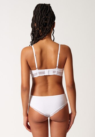 Skiny Triangle Bra in White