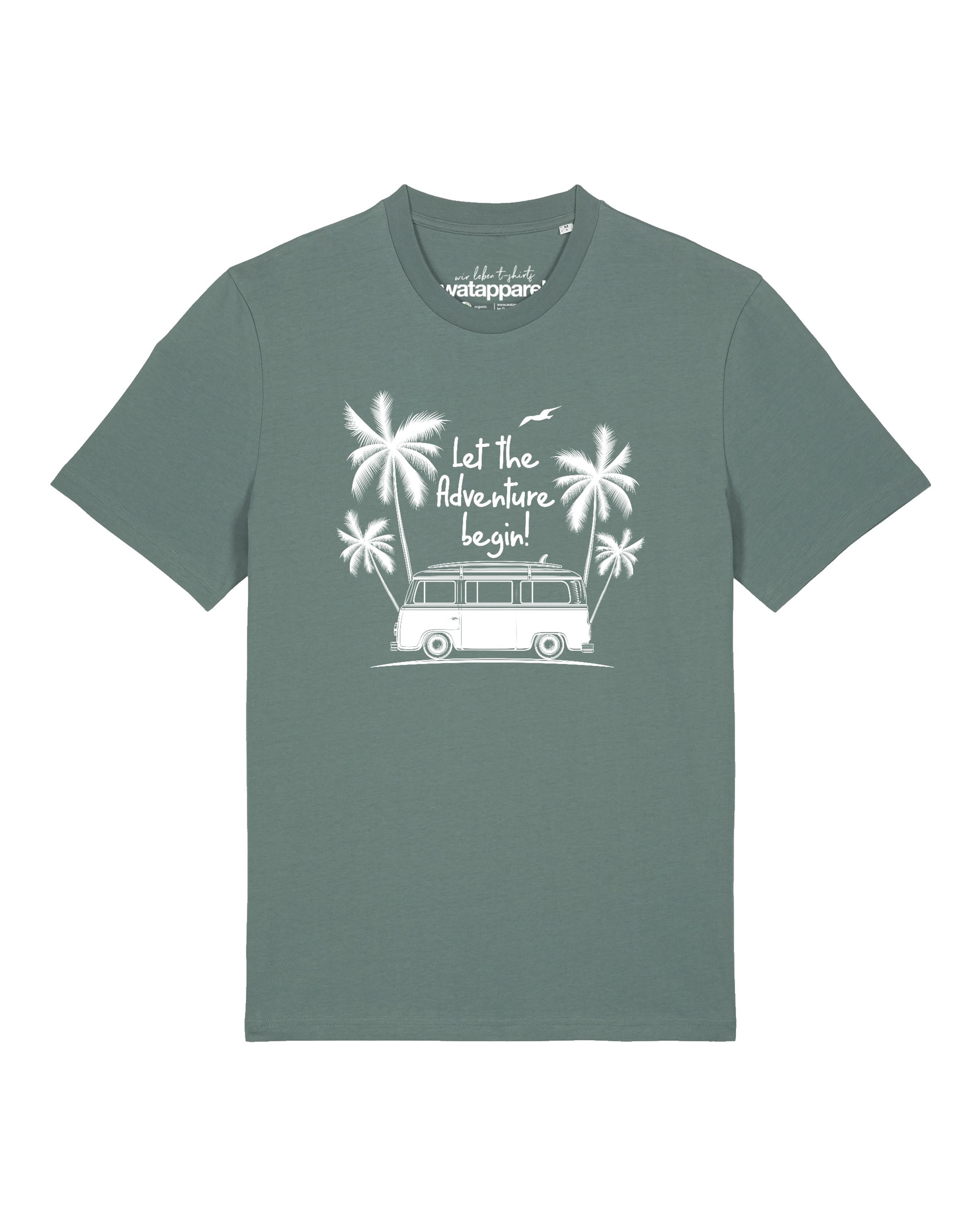 T-Shirt 'Let The Adventure Begin' Watapparel en vert : devant