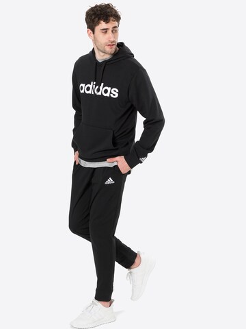 ADIDAS SPORTSWEAR Sports sweatshirt 'Essentials French Terry Linear Logo' in Black