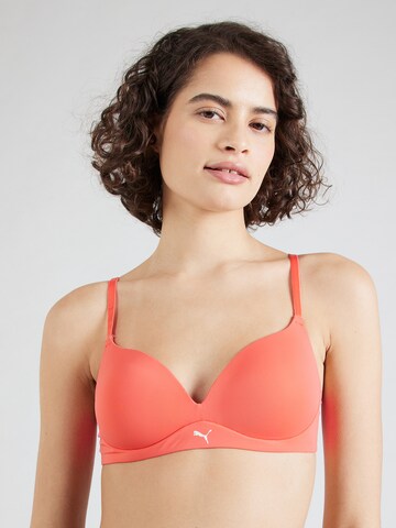PUMA T-shirt Bra in Orange: front