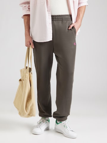 Calvin Klein Jeans Tapered Trousers in Grey: front