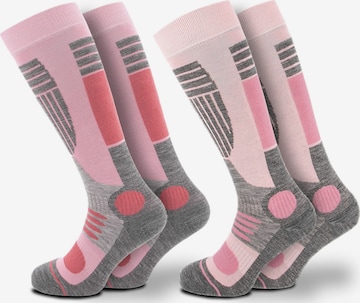 Occulto Athletic Socks 'Ski Maria' in Pink: front