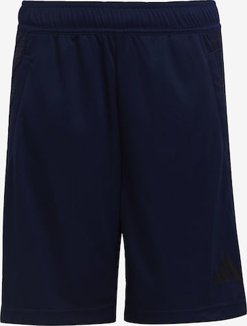 ADIDAS SPORTSWEAR Regular Workout Pants 'Heather' in Blue: front