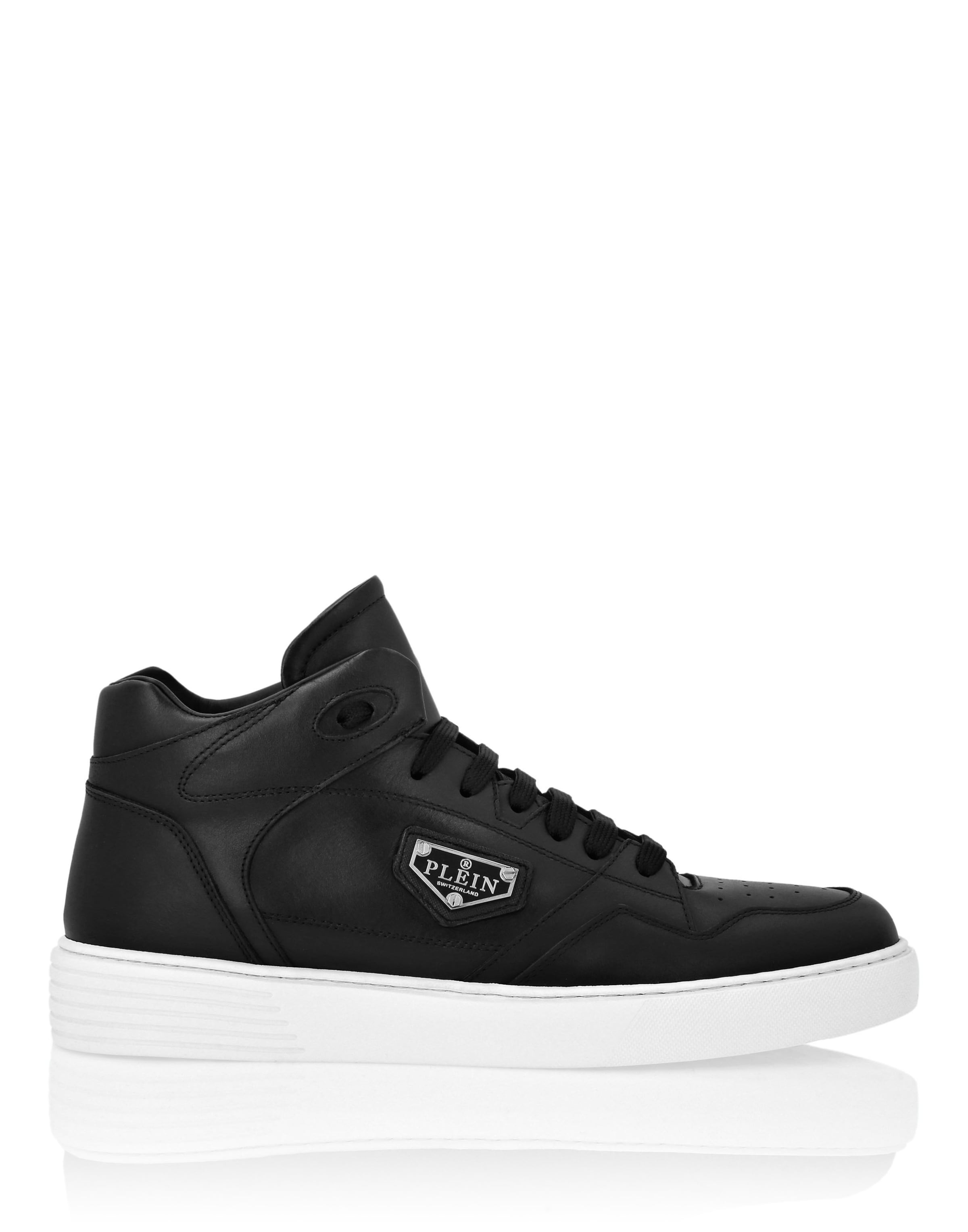 Sneaker alta di Philipp Plein in nero: frontale