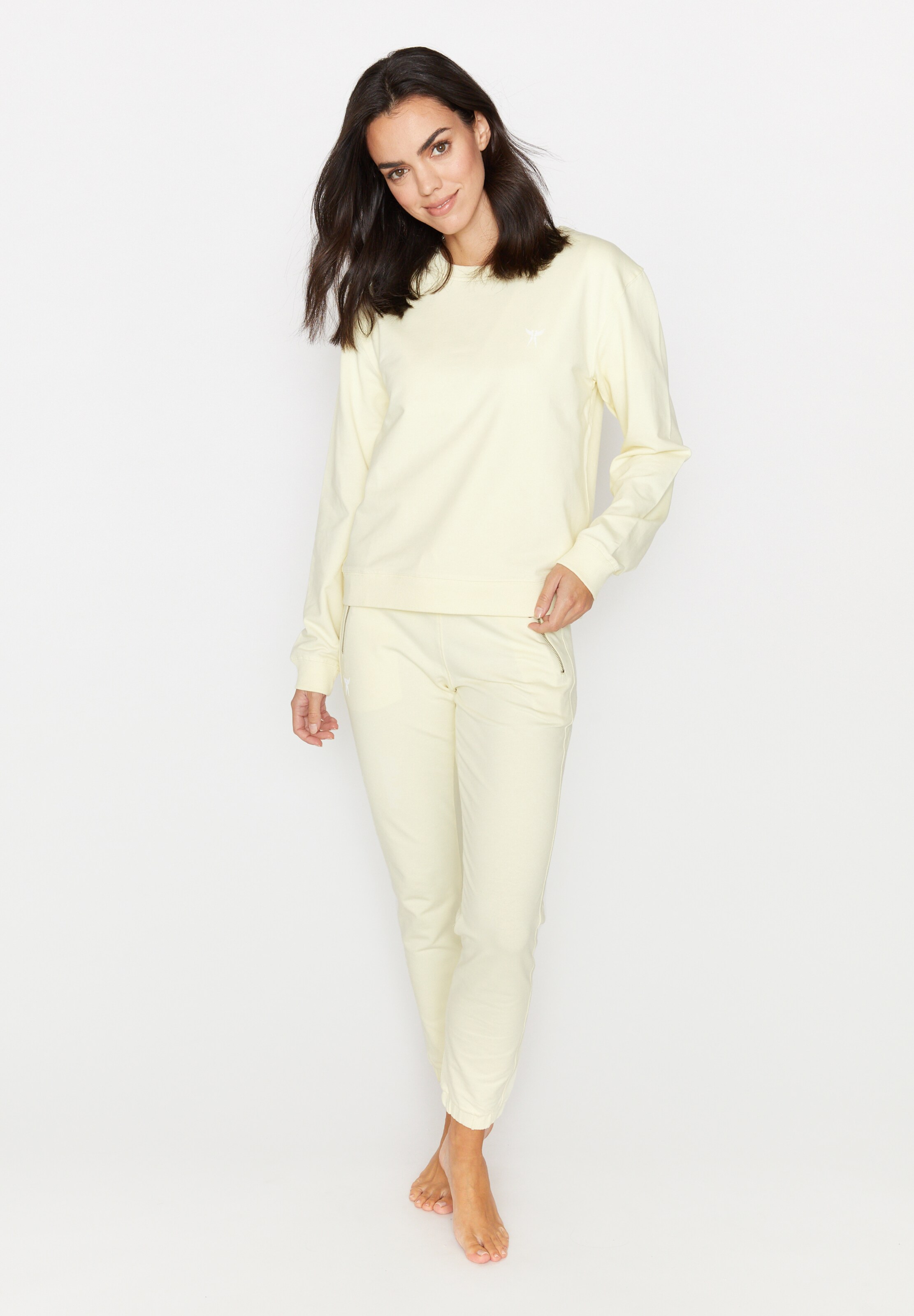 Frauen Sweat Angels Sweatshirt in Pastellgelb - RE79086 Frauen Sweat Angels Sweatshirt in Pastellgelb - RE79086