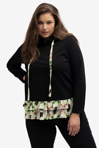 Sweat-shirt Ulla Popken en noir : devant