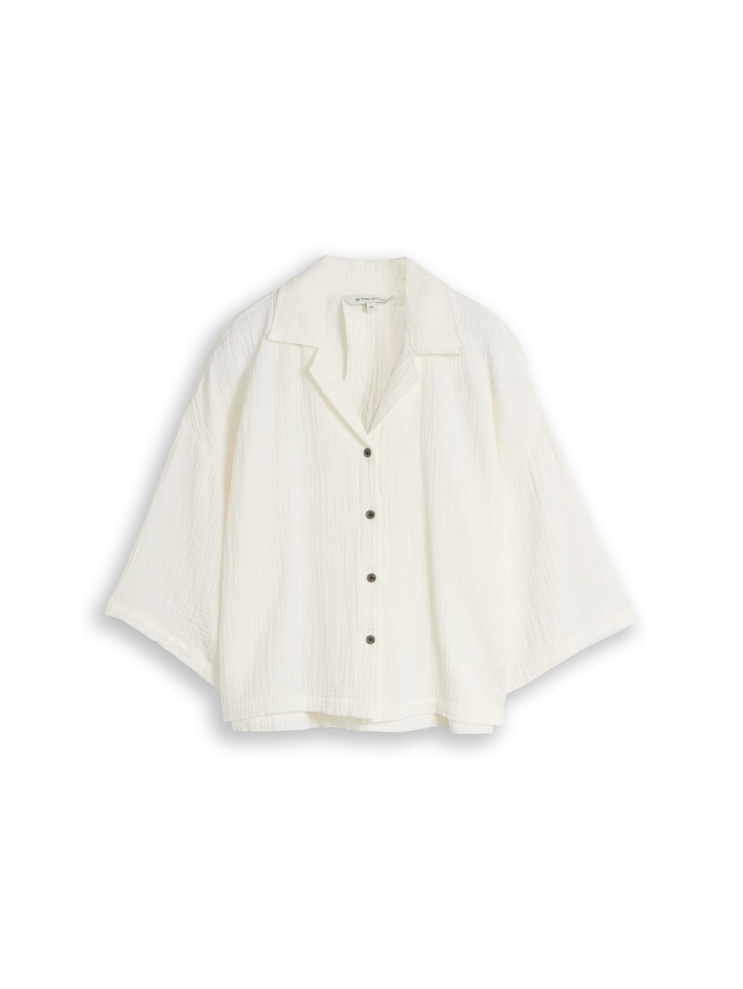Chemisier TOM TAILOR en blanc : devant