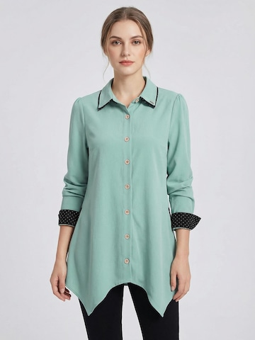 Camicia da donna di LapaPlus in verde: frontale