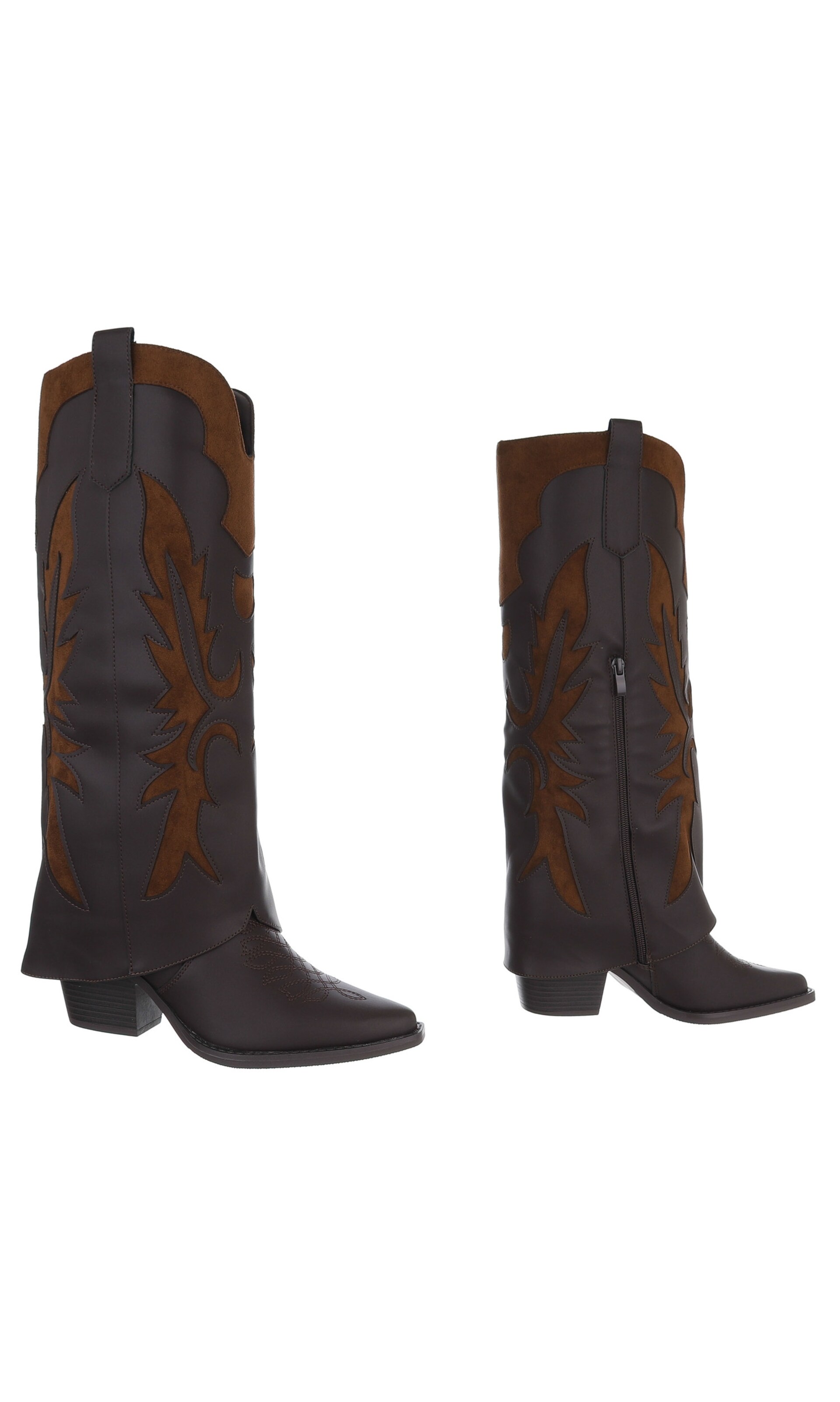 Ital-Design Cowboy Boots in Brown