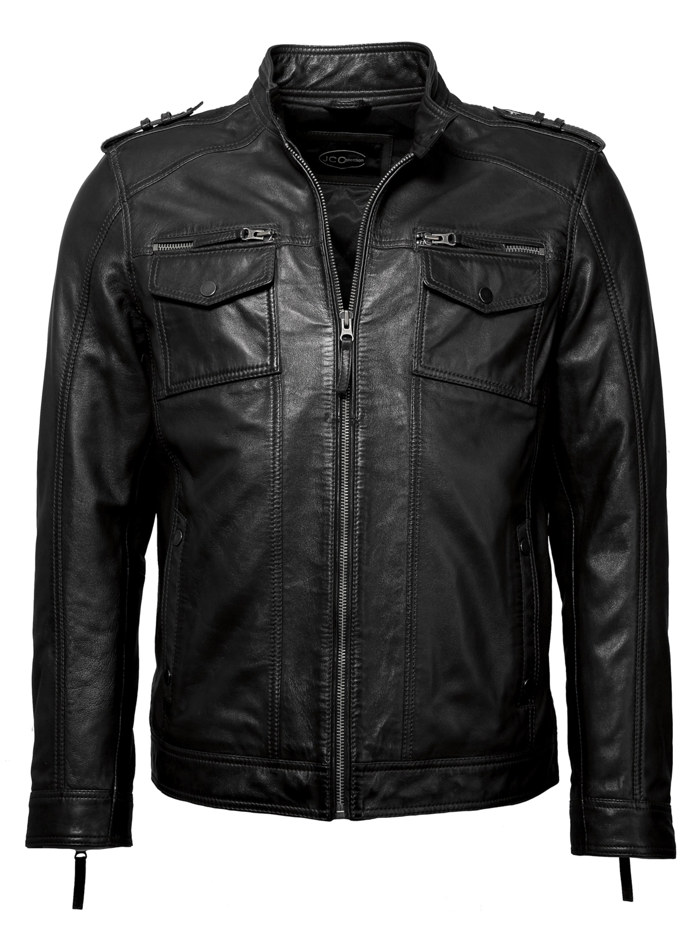JCC Lederjacke '1101019-2' in Schwarz: Vorderseite
