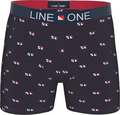 Line One Boxers 'Line One Herren Boxershort "Digital" bedruckt' en M en bleu marine / rouge / blanc, Vue avec produit