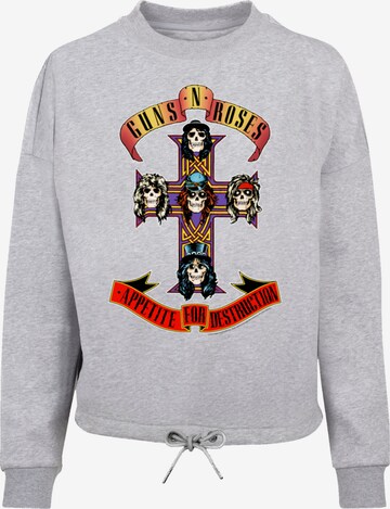 F4NT4STIC Sweatshirt 'Guns 'n' Roses Appetite For Destruction' in Grijs: voorkant