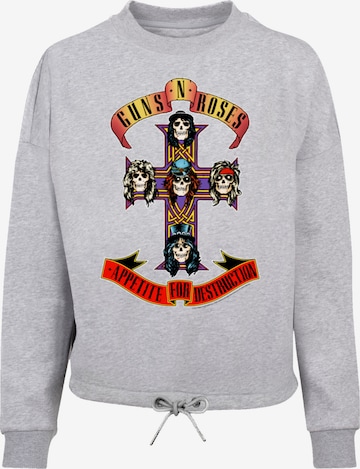 F4NT4STIC Sweatshirt 'Guns 'n' Roses Appetite For Destruction' in Grey: front