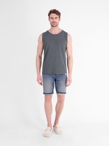 LERROS Luftiges Tanktop aus Baumwolle mit trendigem Slogan-Print in Grau