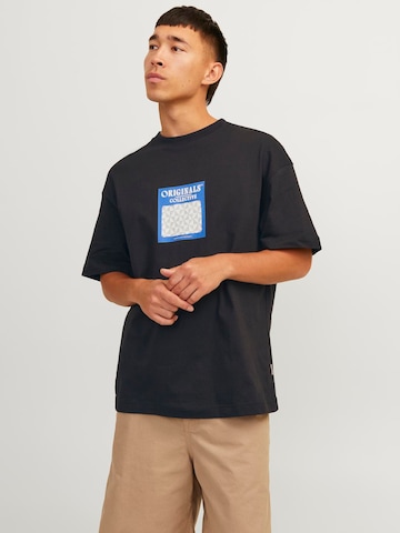JACK & JONES T-shirt 'MYKONOS' i svart: framsida