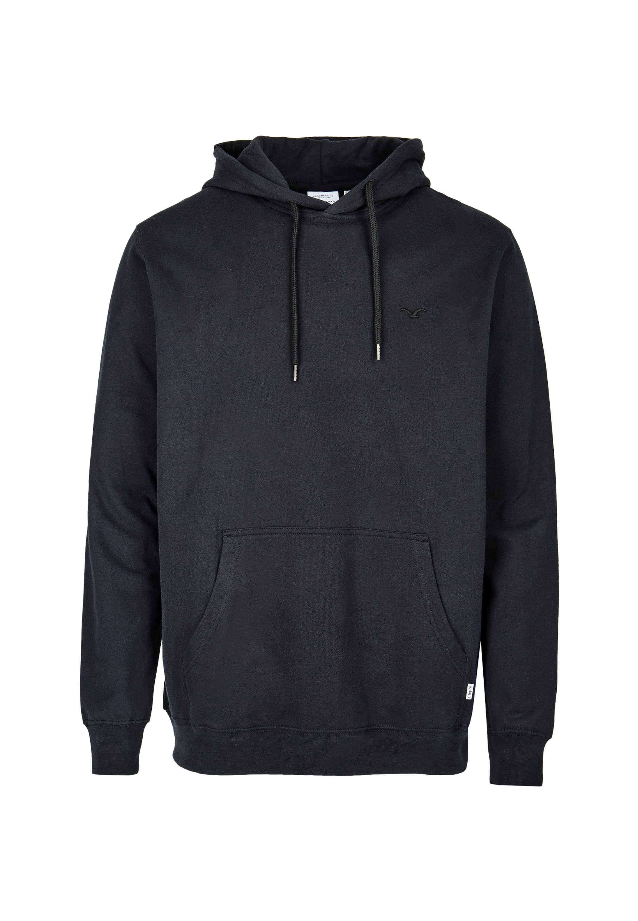 Cleptomanicx Hoodie 'Ligull' in Schwarz: Vorderseite