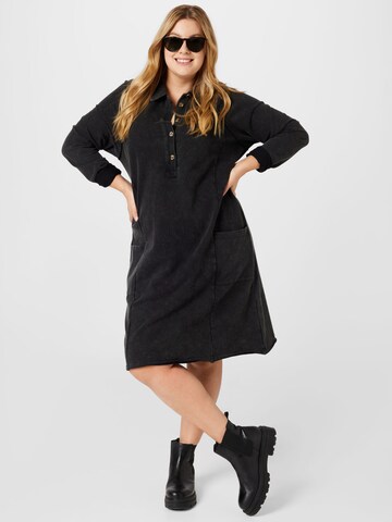 Zizzi Shirt Dress 'BRIEL' in Black