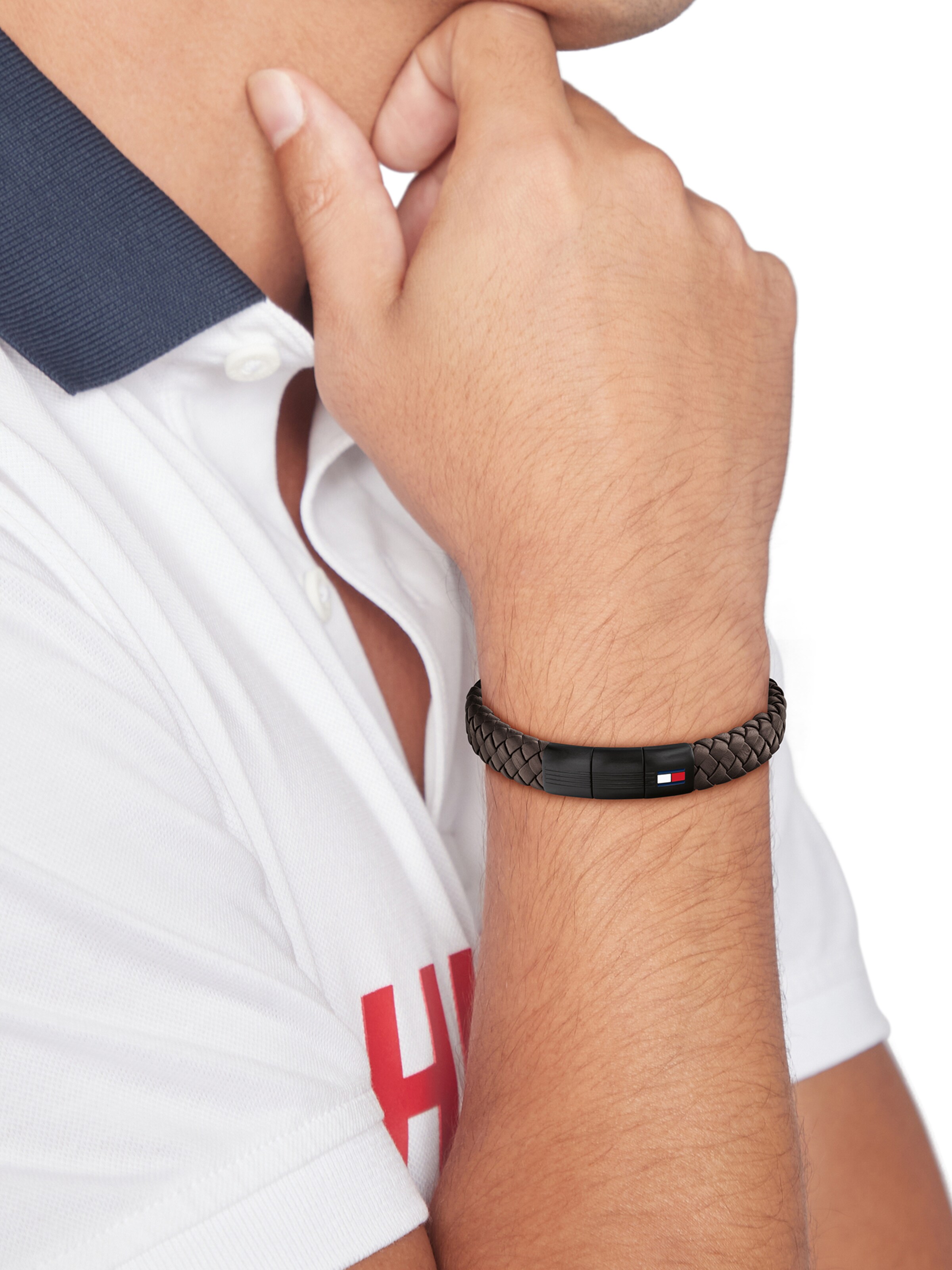 TOMMY HILFIGER Браслет в Коричневый: спереди