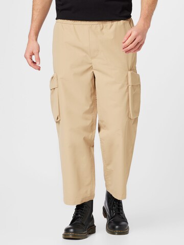 Loosefit Pantalon cargo Calvin Klein Jeans en beige : devant