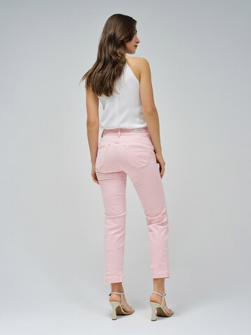 Coupe slim Pantalon chino Salsa Jeans en rose