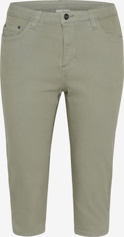 Coupe slim Pantalon 'Zelina' Kaffe en vert : devant