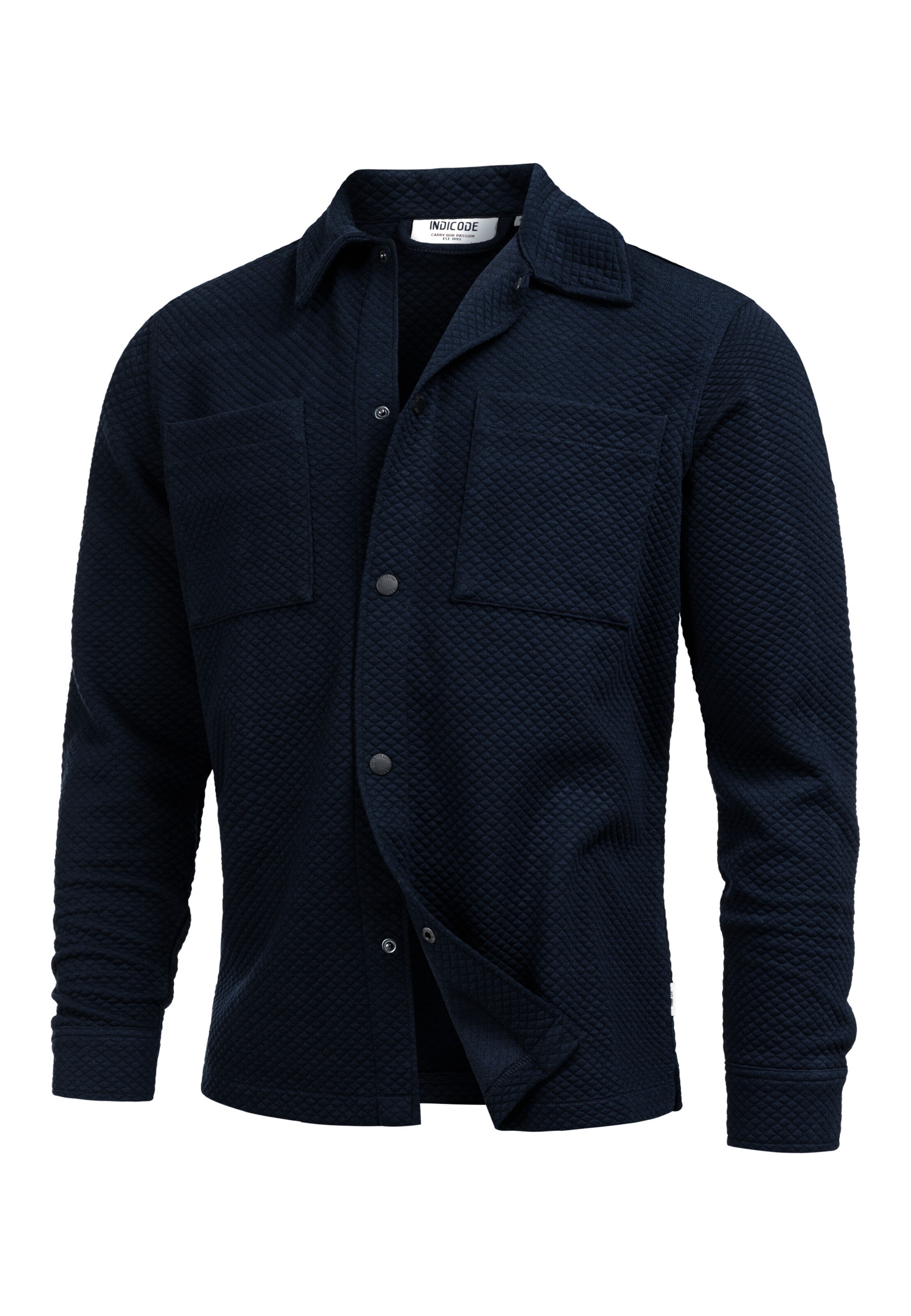 Chemise 'Rhomon' INDICODE JEANS en bleu : devant