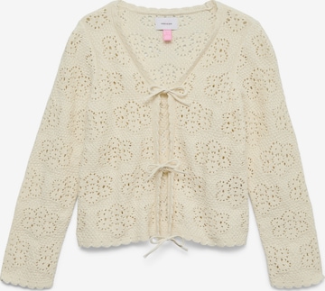 Vero Moda Girl Neuletakki 'VMAVA' värissä beige: etupuoli