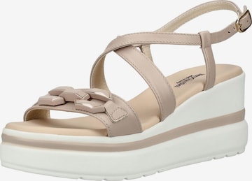 Nero Giardini Sandalen met riem in Beige: voorkant