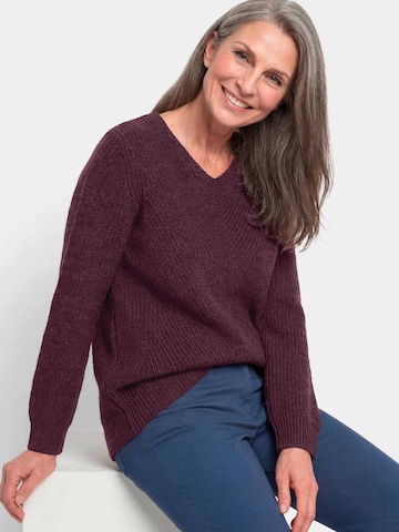 Goldner Pullover in Rot