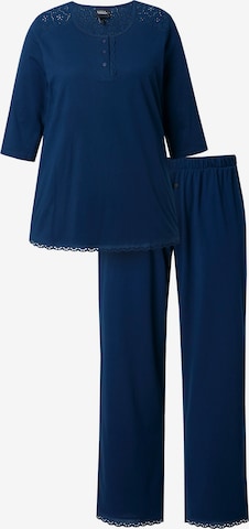 Ulla Popken Pyjama in Blau: Vorderseite